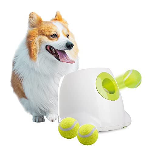 AFP Automatic Ball Launcher for Dogs,Dog Ball Launcher Automatic,Tennis Ball Machine,Includes 3pcs Tennis Balls for Dogs