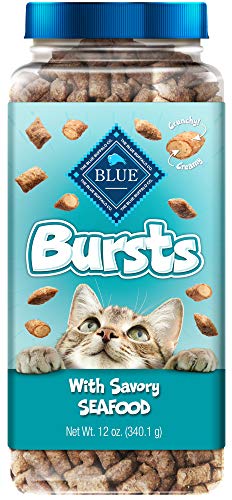Blue Buffalo Bursts Crunchy Cat Treats, Seafood 12-oz Tub