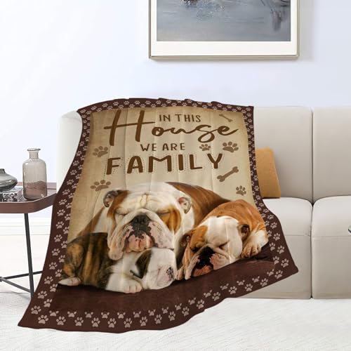 Bulldog Blanket French Bulldog Throw Blankets Cozy Fleece Flannel Blanket Soft Warm Plush Lightweight Bedding Frenchie Decor Bulldog Gifts for Girls Women Boys Teens Kids for Couch Sofa Bed 40"X50"