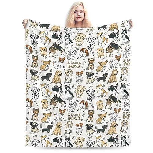 Chihuahua Dog Blanket Gifts, Chihuahua Dog Blankets for Boys Adults, Chihuahua Dog Gifts for Kids, Teens, Chihuahua Dog Lovers, Sport Chihuahua Dog Print Soft Cozy Throw Blanket for Couch Bed 50"X40"