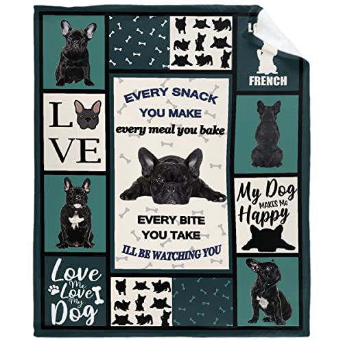 French Bulldog Throw Blanket - ​Super Soft Flannel Fleece Blanket for Gifts,Bedding Quilt Home Decor for Couch Sofa Bed All Season 40"x50" for Kids