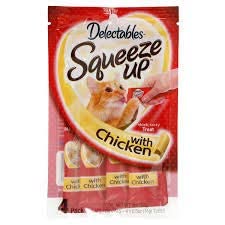 Hartz Delectables Squeeze Up Cat Treat - Chicken 4 Pack - (4 x 0.5 oz Tubes)