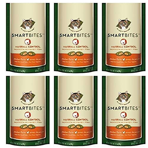 HDP Feline Smartbites Hairball Control Chicken (6 Packages / 2.1 Ounces per Pack)