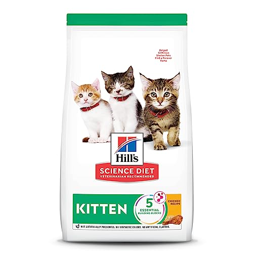 Hill's Science Diet Dry Cat Food, Kitten, Chicken Recipe, 3.5 lb. Bag (Packaging May Vary)