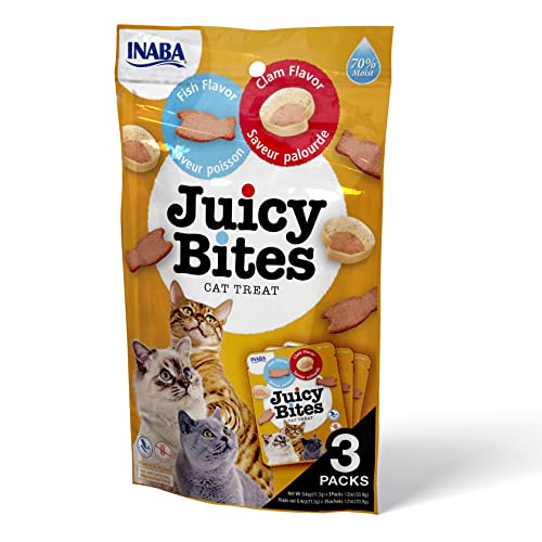 INABA Juicy Bites Fish & Clam Flavor 3 Pack