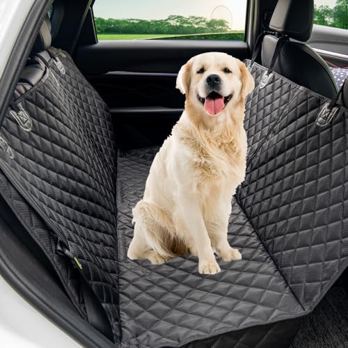 JSTHT Dog Car Seat Cover for Pets 100% Waterproof Seat Cover Hammock 600D Heavy Duty Scratch Proof Nonslip Durable Soft Back Seat Covers for Cars Trucks and SUVs