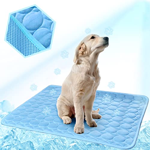 MeiLiMiYu Washable Dog Cooling Mat Ice Silk Cooling Mat for Dogs Pet Self Cooling Pad Blanket Dog Cooling Pad for Indoor & Outdoor Car Seats