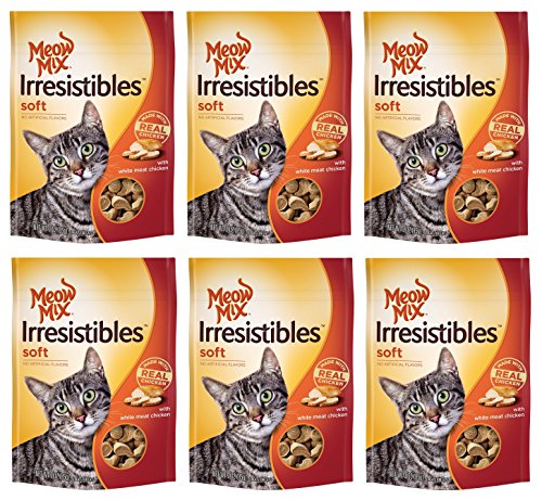Meow Mix Irresistibles Cat Treats Soft Chicken 3 Ounce