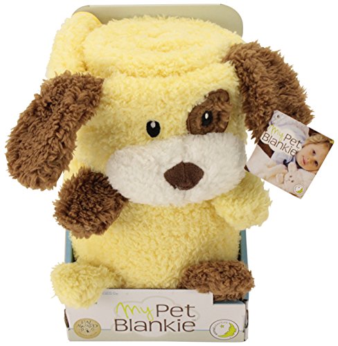 My Pet Blankie | Original Size | Ultra-Soft 3-in-1 Fleece Blanket | Yellow Dog | Machine Washable | by Animal Adventure