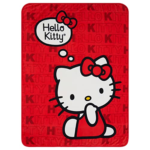 Northwest Hello Kitty Fleece Throw Blanket - Hello Kitty Plush Fleece Throw - Hello Kitty Throw Blanket (Hello Kitty)