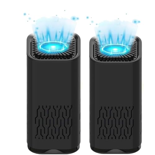 Pawtins Pet Air Purifier 2.0, Pawtins Pet Air Purifiers for Home Pee Smell, Air Purifier for Pet Waste, Mini Portable Pet Air Purifier, Whisper Silent, Eliminate Odor-2pcs black