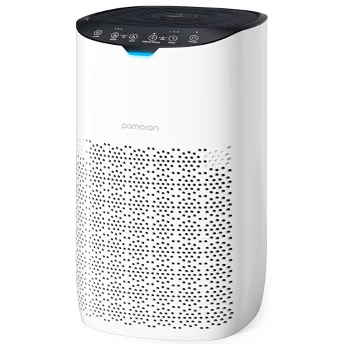POMORON Air Purifiers for Home Large Room Up to 1500Ft² with Air Quality Sensor&Auto Mode, UV Light H13 True HEPA Air Purifiers Filter 99.97% of Dust Pollen Allergies Smoke Pet Dander Odor for Bedroom