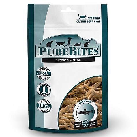 PURE BITE Minnow Freeze Dried Cat Treats, 1.09oz (2 Pack)