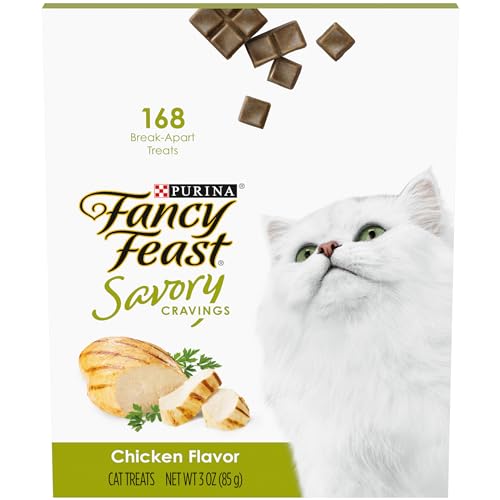 Purina Fancy Feast Limited Ingredient Cat Treats, Savory Cravings Chicken Flavor - 3 oz. Box