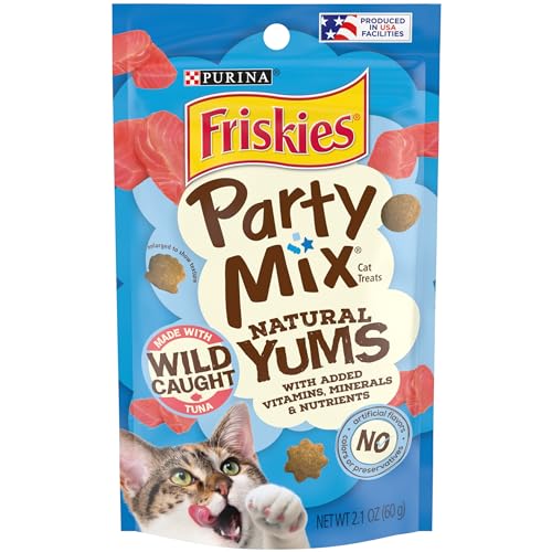 Purina Friskies Natural Cat Treats, Party Mix Natural Yums With Wild Tuna