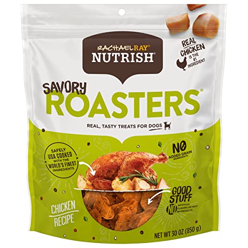 Rachael Ray Nutrish Savory Roasters Real Meat Dog Treats, Roasted Chicken Recipe, 30 Ounce (Pack of 1)