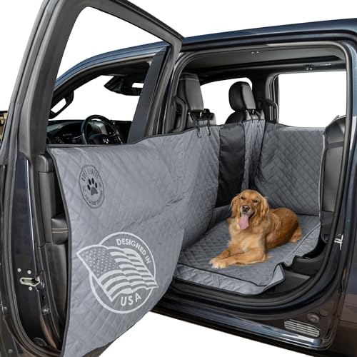 Ruff Liners XL Pets Seat Covers for Trucks with Flip Up Rear Seats, Waterproof Floor Cover Hammock for Crew Cab Trucks, Dog Truck Accessories, Compatible with F150