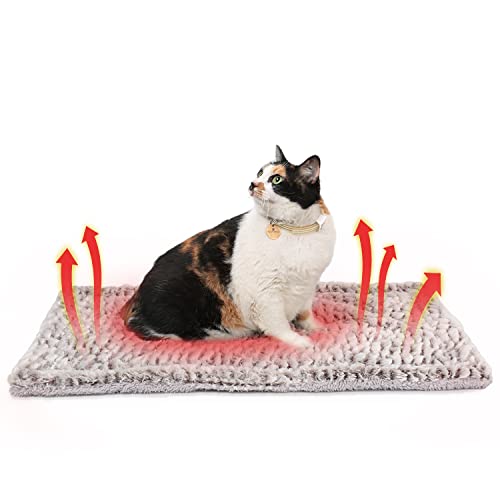 Self Heating Cat Pad Self Warming Cat Bed 27.5" x 18.5" Thermal Cat Mat Extra Warm Pet Mat for Outdoor and Indoor Large Kittens Small Puppy Pets