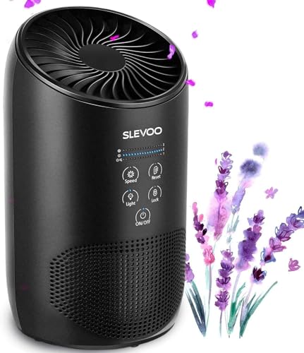 Slevoo Air Purifiers for Bedroom Pets in Home, 2023 New Upgrade H13 True HEPA Air Purifier with Fragrance Sponge, Effectively Clean 99.97% of Dust, Smoke, Pets Dander, Pollen, Odors