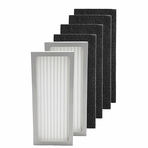 Slirceods Replacement True HEPA Filter Kit Compatible with Hamilton Beach TrueAir Compact Pet Air Purifier 04383 04384 04385 04386, 990051000, H13 High-efficiency Activated carbon Dust Odor