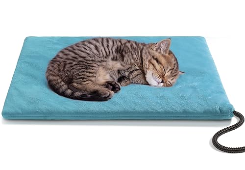 stohot Outdoor Pet Heating Pad for Dogs & Cats, Fully Waterproof Heated Cat Bed with Built-in Thermostat, Heated Bed Blanket for Outside Animals Puppy Feral barn Cats