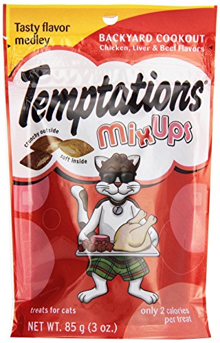Temptations Cat Treats Mix Ups, Backyard Cookout Chicken, Liver and Beef Flavor, 3 Oz Pouch