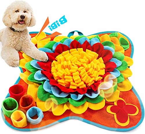 Tesitehi Snuffle Mat for Dogs Pet Treats Feeding for Small Medium Breed Dogs Non-Slip Interactive Dog Puzzle Toys Encourages Natural Foraging Skills