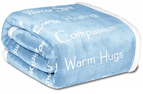 WOLF CREEK BLANKET Co. - Compassion Blanket - (50x65) Strength Courage Super Soft Warm Hugs, Get Well Gift Blanket Plush Healing Thoughts Positive Energy Love & Hope with Fluffy Comfort