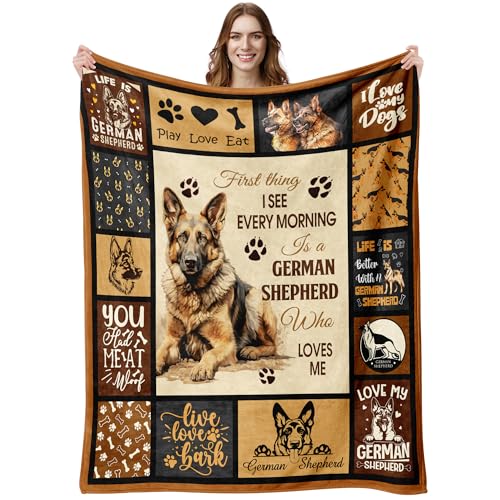 Ansteade German Shepherd Gifts for Women Men, Gifts for German Shepherd Lovers Owners, German Shepherd Lovers Gifts, German Shepherd Blanket 50"x60"