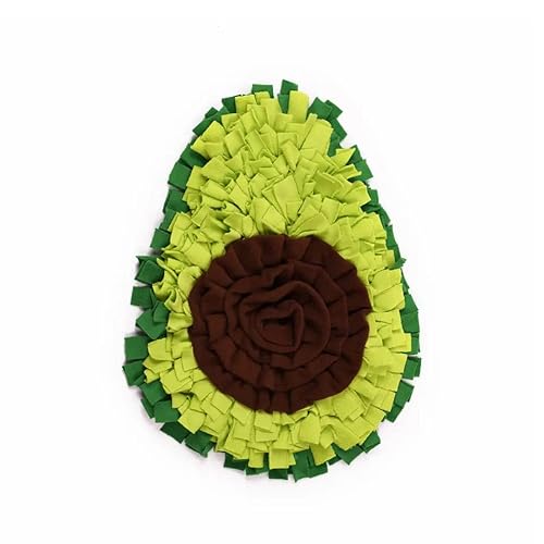 Avocado Dog Snuffle Blanket Pet Interactive Mat Nosework Feeding Mat Treat Dispenser Natural Foraging Toys for Small Large Dogs Cats Rabbits (Avocado)