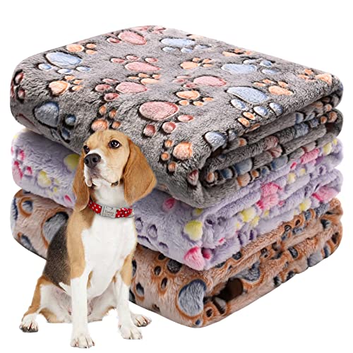 Awaytail 1 Pack 3 Dog Blankets for Large Dogs,Pet Blankets for Dog Bed Cover,Washable Soft Fleece Blankets for Couch Blanket,Blankets for Dogs Cats,41"x31"