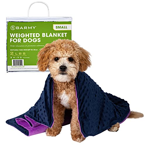 BARMY Weighted Blanket for Dogs with Washable Cover (3 Sizes) Thunder Blankets for Dogs, Water-Resistant Inner Blanket, Calming Aid for Dogs for Travel, Anxiety & Weather