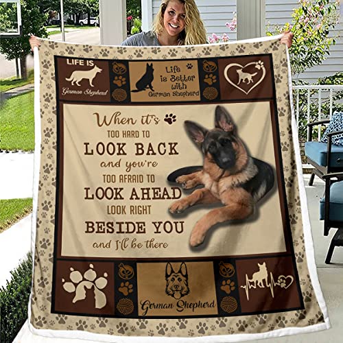 Bedmust German Shepard Throw Blanket Paw Blanket for Dogs Super Soft Cozy Pet Dog Blanket German Shorthair Pointer Blanket Gift for Dog Lover (50X60 inches)