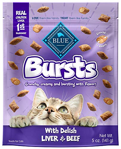 Blue Buffalo Bursts Crunchy Cat Treats, Chicken Liver and Beef 5-oz Bag