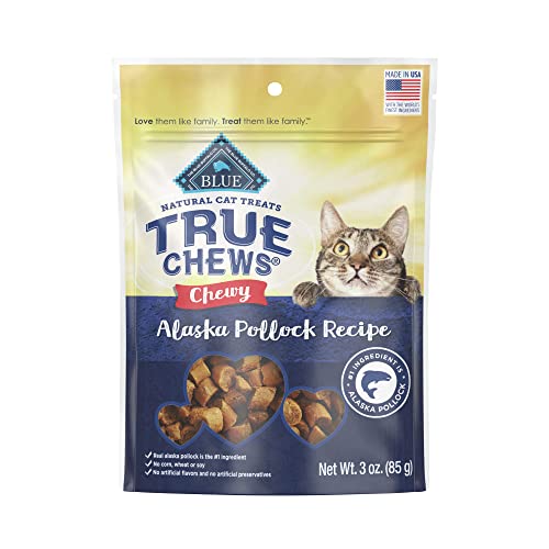 Blue Buffalo True Chews Natural Chewy Cat Treats, Alaska Pollock 3 oz bag