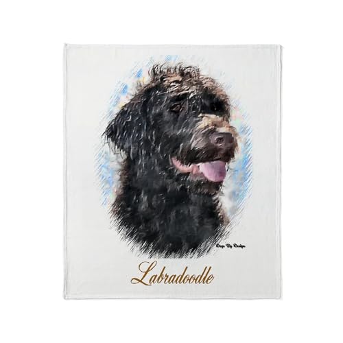 CafePress Labradoodle Art Throw Blanket Super Soft Fleece Plush Throw Blanket, 60"x50"