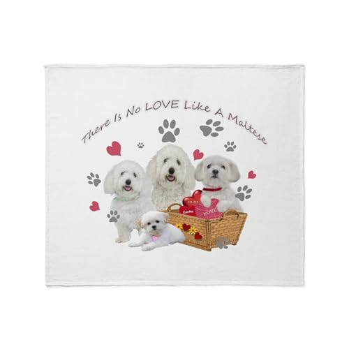 CafePress No Love Like A Maltese Throw Blanket Super Soft Fleece Plush Throw Blanket, 60"x50"