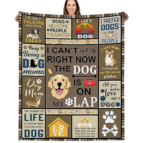 Dog Mom Gifts for Women, Dog Mom Gifts Throw Blanket 50"x60", Dog Lovers Gifts for Women, Gifts for Dog Lovers, Best Dog Mom, Best Gifts for Dog Owners