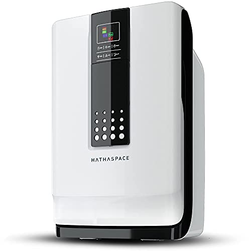 HATHASPACE Smart Air Purifiers for Home, Large Room - HSP001 - True HEPA Air Purifier, Cleaner & Filter for Allergies, Smoke, Pets - Eliminator of 99.9% of Dust, Pet Hair, Odors - 700 SqFt Coverage