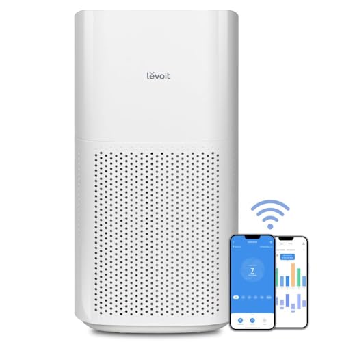 LEVOIT Air Purifiers for Home Large Room Up to 3175 Sq. Ft with Smart WiFi, PM2.5 Monitor, 3-in-1 Filter Captures Particles, Smoke, Pet Allergies, Dust, Alexa Control, Core600S/Core 600S-P, White