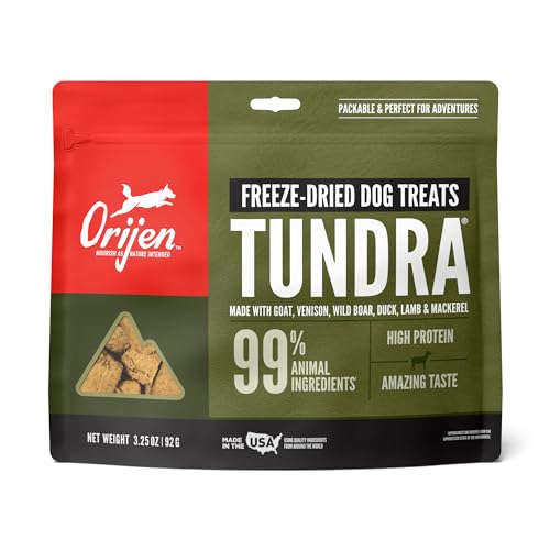 ORIJEN Freeze Dried TUNDRA Dog Treats, WholePrey Ingredients, 3.25oz