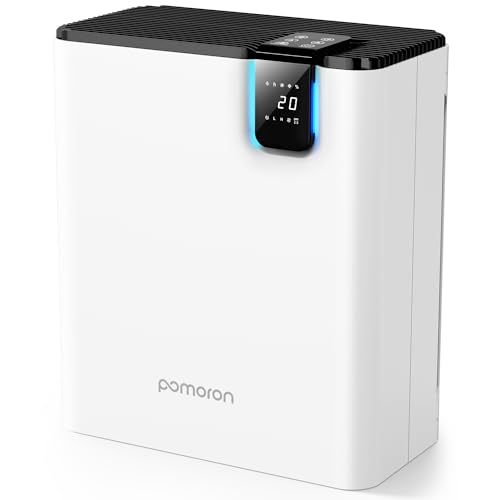 POMORON Air Purifiers for Home Large Room Bedroom Up to 1076Ft² with Air Quality Sensor&Auto Mode PM2.5 Reading UV Light H13 True HEPA Air Purifier Filter 99.97% of Dust Pollen Smoke Pet Dander Odor