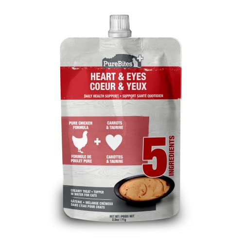 PureBites+ Heart & Eyes Squeezables for Cats only 5 Ingredients, case of 15