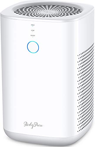 RedyPure Air Purifiers for Home Bedroom with H13 HEPA Filter, Desktop Air Purifier for Office, Quiet Mini Air Purifier Cleaner for Small Room, Removes Allergies,Pollen,Dust,Odor,Pet Hair,Smoke - JR6