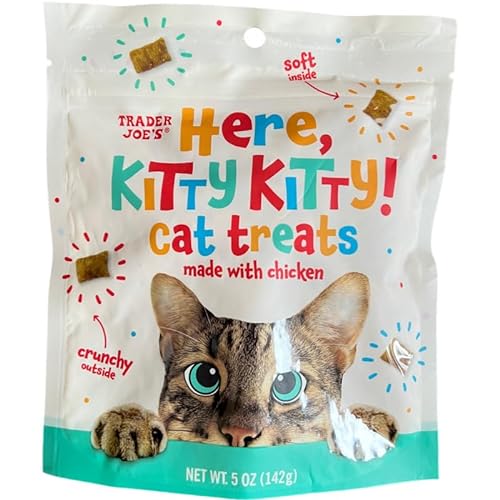 Trader Joe's Here Kitty Kitty Cat Treats Made with Chicken, 5 oz (Pack of 1)