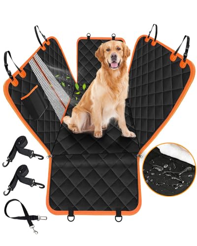 Victoper Dog Car Seat Cover, 600D Heavy Dog Seat Cover for Back Seat, 100% Waterproof Scratch Proof Nonslip Dog Hammock for Car, Pet Back Seat Covers for Cars